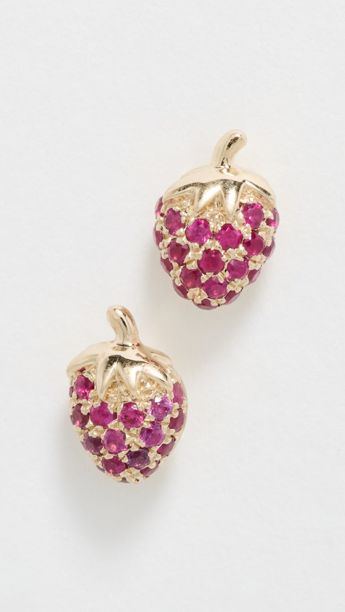 14k Ruby Mini Strawberry Studs | Shopbop