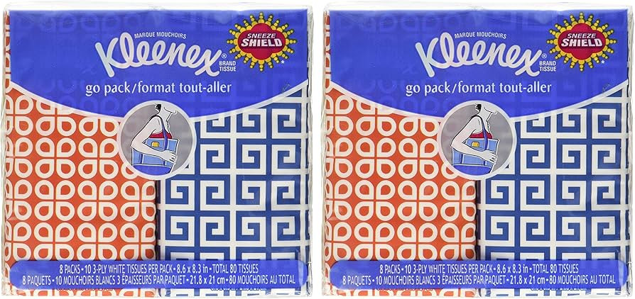 Kleenex® 3-Ply Pocket Packs Facial Tissues (16 packs of 10 tissues) | Amazon (US)