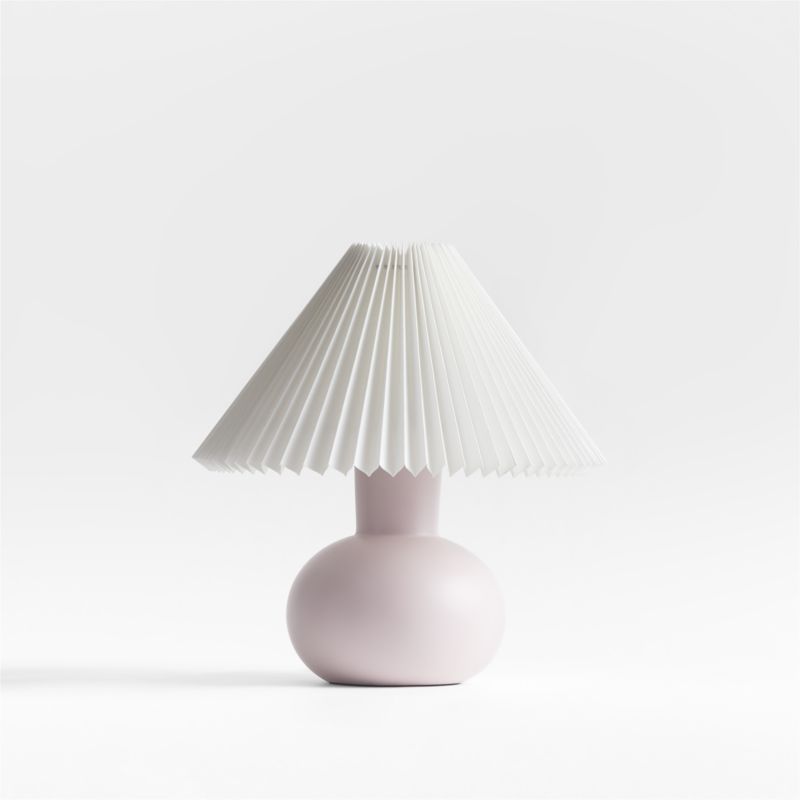 Flo Fluted Ceramic Violet Table Lamp | Crate & Kids | Crate & Barrel
