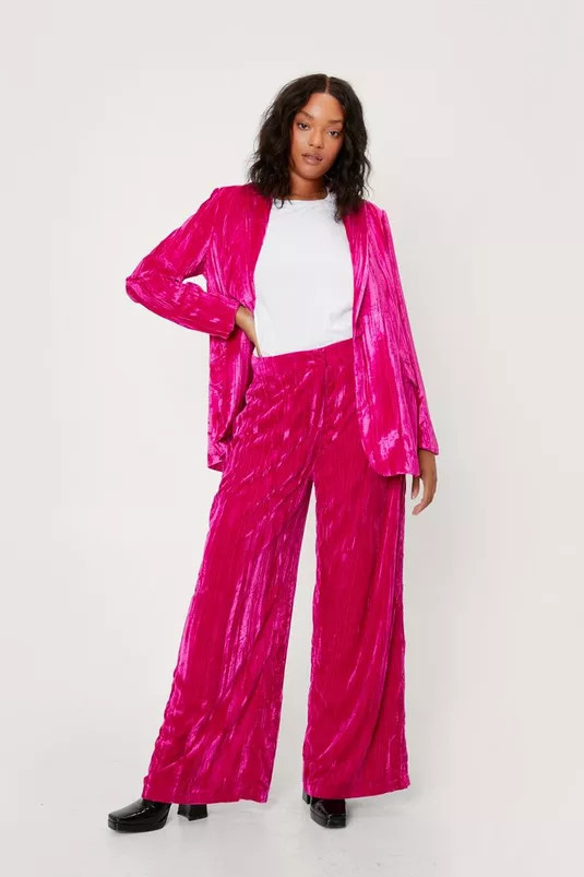 Plus Size Velvet Wide Leg Pant Co-ord | Nasty Gal (US)