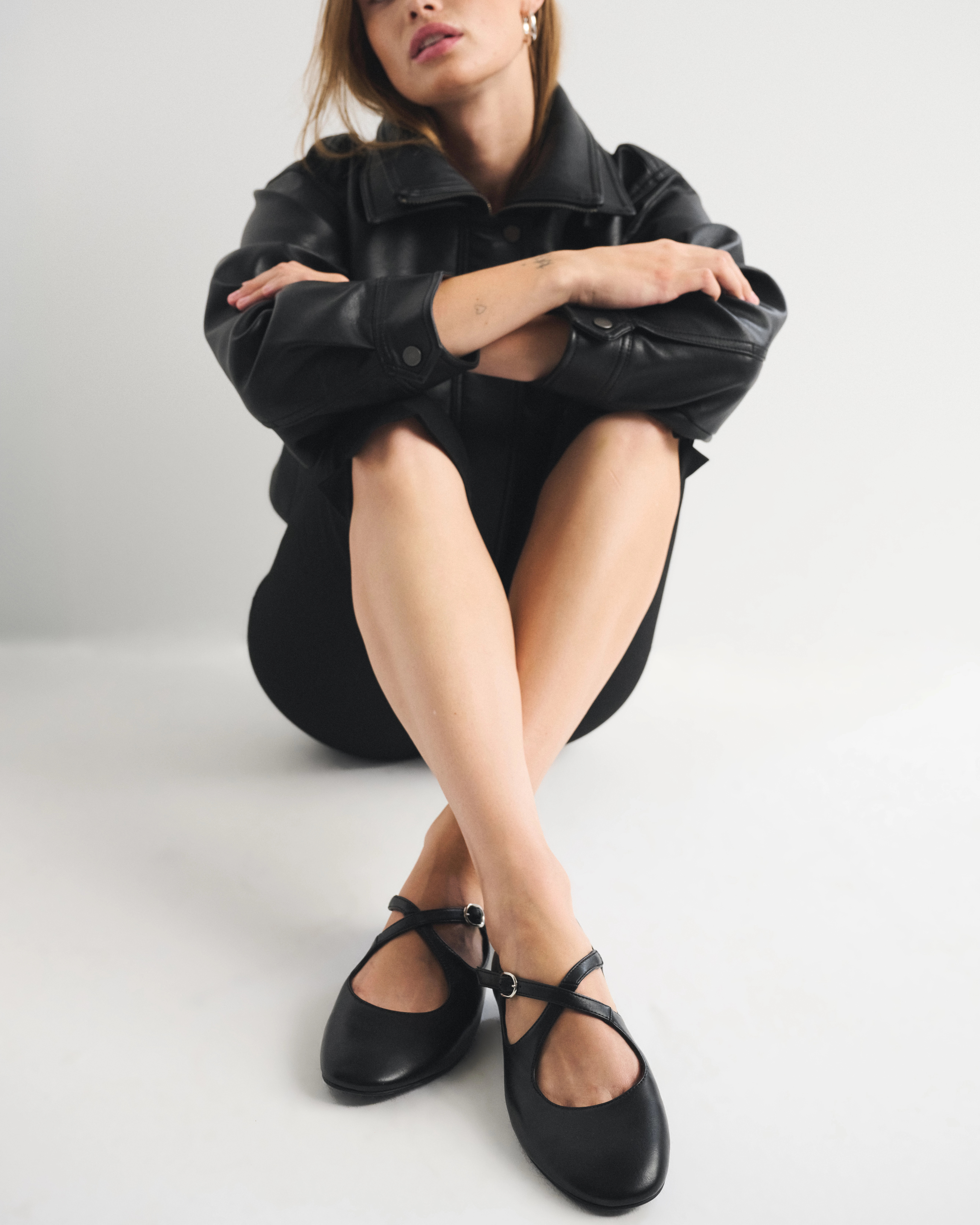 Criss-Cross Vegan Leather Ballet Flat | Abercrombie & Fitch (US)