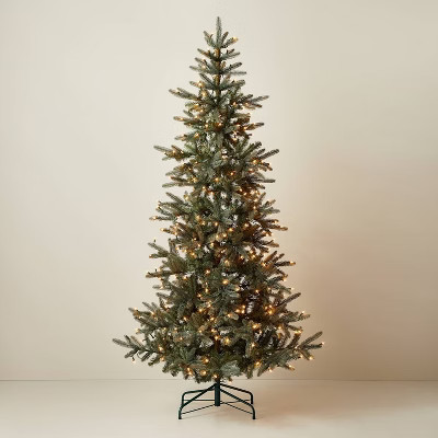 7ft Pre-Lit Artificial Pine Christmas Tree - Hearth & Hand™ with Magnolia | Target