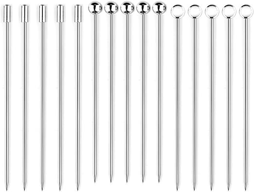 I-MART Stainless Steel Cocktail Picks Martini Picks Set (Pack of 15) | Amazon (US)