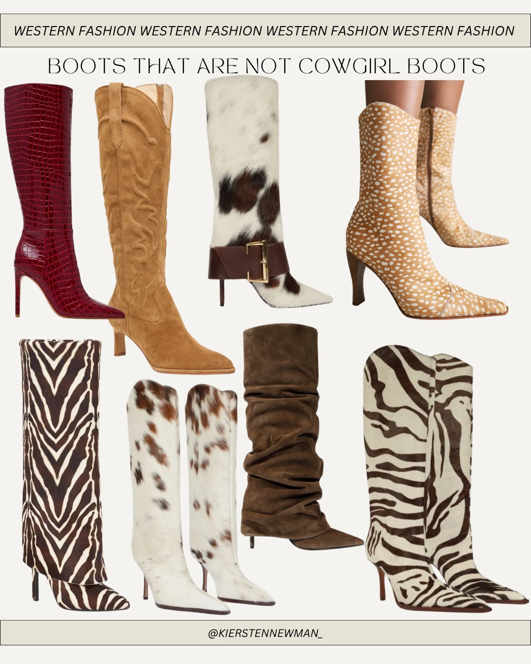 Fall and winter boots that are so cute and trendy and not cowgirl boots / zebra print and cowprint - western girls these would be perfect for NFR  - Nashville, country concerts girls night out

#LTKWorkwear #LTKSeasonal #LTKgrwm