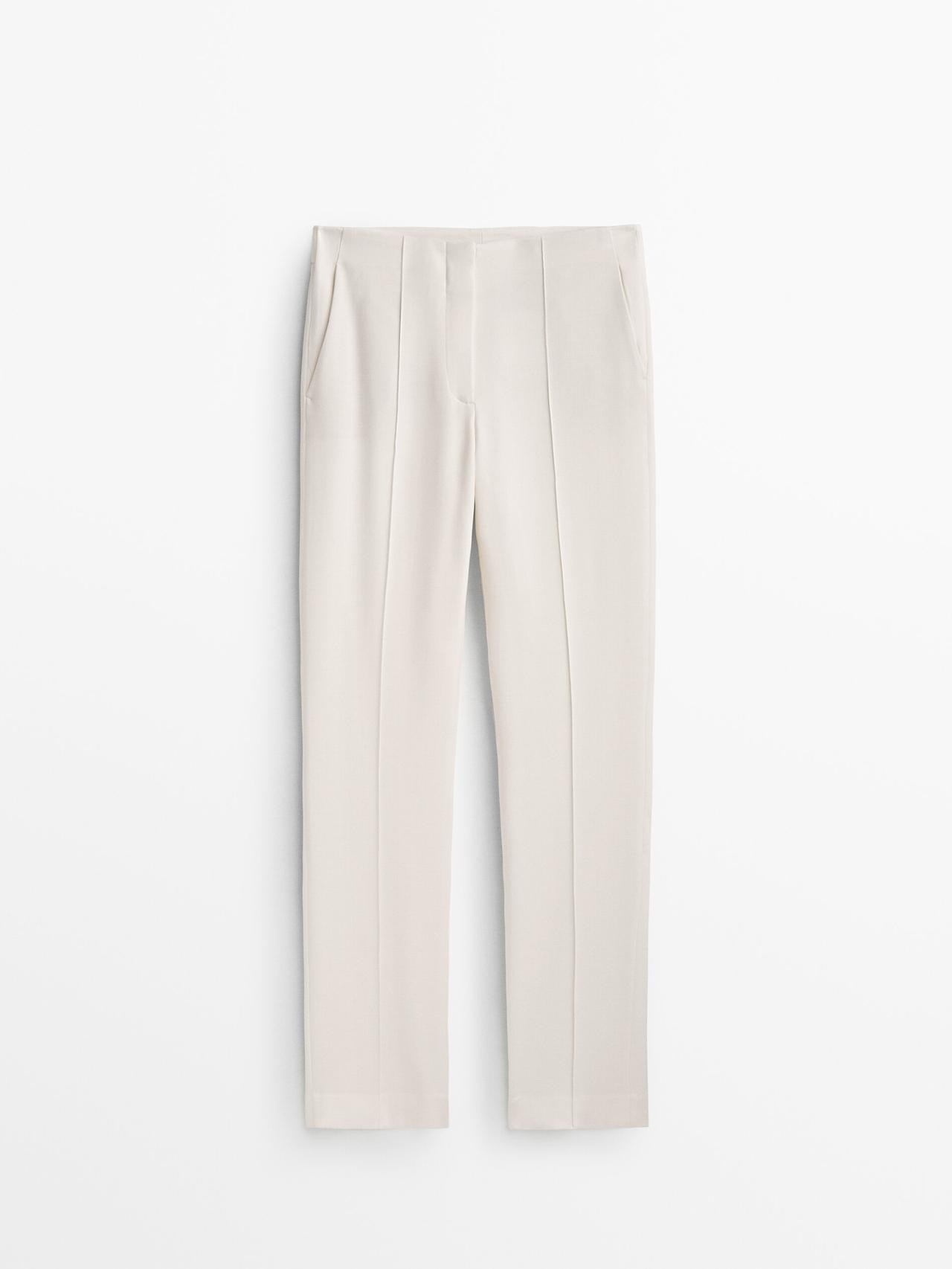 Crepe suit trousers | Massimo Dutti US