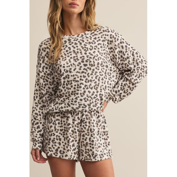 Luxe Leopard Long Sleeve Top | South Moon Under