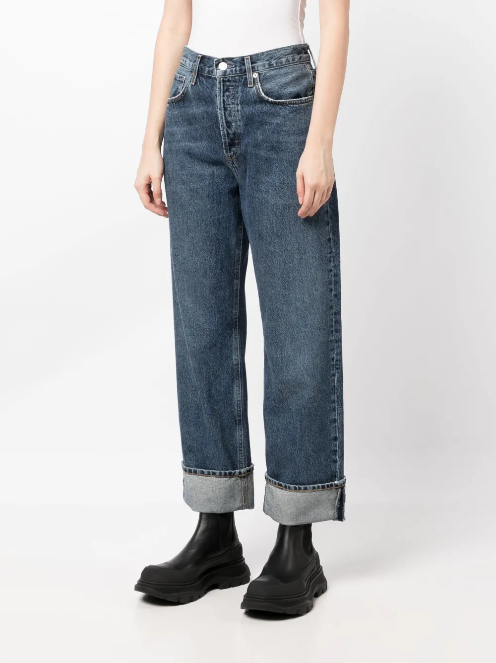 Fran low-rise straight-leg jeans | Farfetch Global