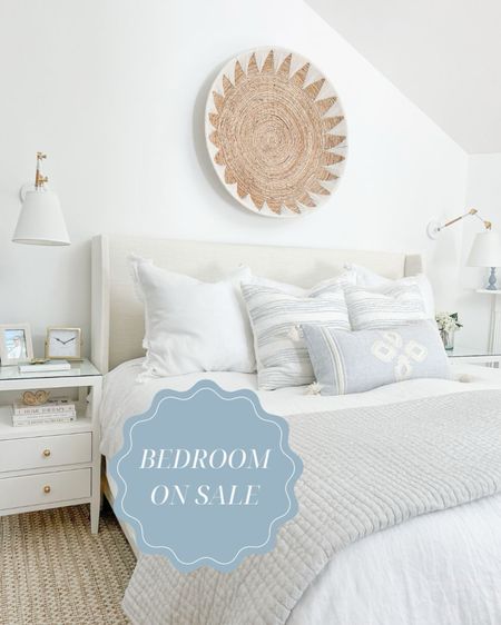 My bed (tilly white fabric) is up to 25% off and my wall basket is 20% off this weekend! I bought the single basket, but the sets of two and three are also on sale! My gold nightstand clock was also just restocked! 
-
coastal home decor, coastal bed, coastal bedroom, primary bedroom ideas, pillow styling, blue & white pillows, blue pillow covers, Leighton Pillow Cover, Pryce Pillow Cover, serena & lily pillows, coastal bedding, coastal primary bedroom, coastal pillow covers, lumbar pillows, 22" pillow covers, beach house decor, beach house bedroom, pottery barn wall decor, wall basket, woven wall decor, bedroom artwork, bedroom wall decor, coastal wall decor, bedroom sconces, serena & lily sconces, bedroom lighting, large artwork, larkspur task sconce, white nightstands, primary bedroom nightstands, beach house nightstands, neutral rug, coastal rugs, bedroom rugs, 9x12 rugs, 8x10 rugs, linen quilt, white duvet cover, linen bedding, linen duvet cover, pottery barn bedding, serena & lily bedding, nightstand styling, nightstand decor, white bedroom ideas, summer decor, pottery barn wall baskets, beds on sale 

#LTKHome #LTKFindsUnder100 #LTKSaleAlert