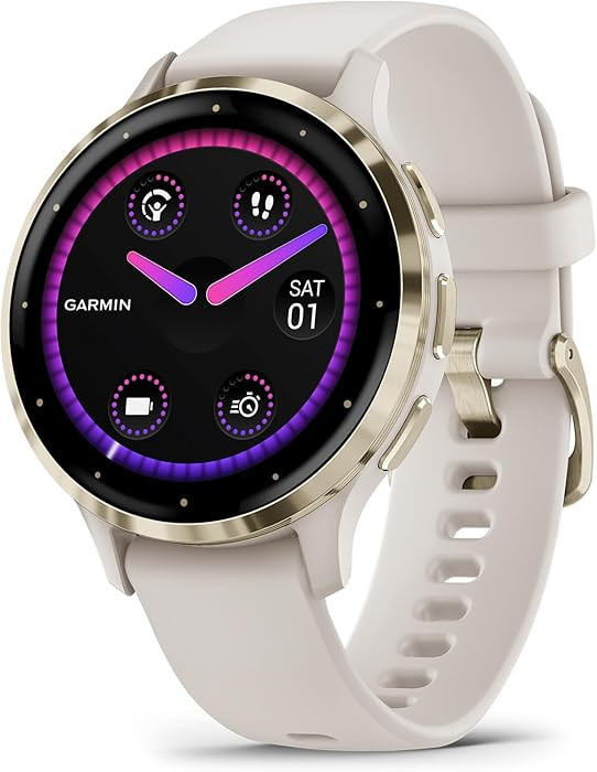 Garmin Venu 3S Soft Gold Stainless Steel Bezel 1.2-Inch AMOLED Touchscreen Display Smart Watch wi... | Amazon (US)