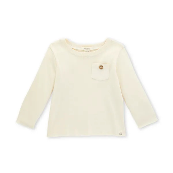 Organic Cotton Ribbed Basic Boy Tee - Oat - 2 Toddler | Burts Bees Baby