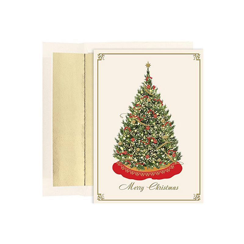JAM Paper Christmas Cards Set Elegant Tree 16/Pack (526851400) | Target