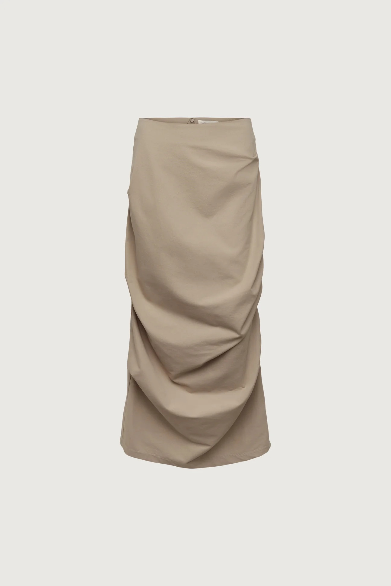 GATHERED DETAIL COLUMN MAXI SKIRT | OAK + FORT