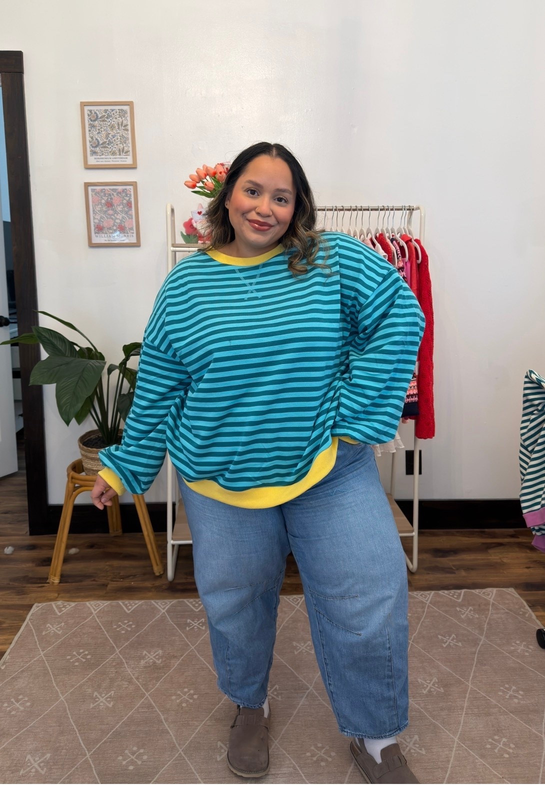 The cutest stripe sweatshirt from Amazon! I’m wearing the XXL

#LTKootd #LTKPlusSize #LTKSaleAlert