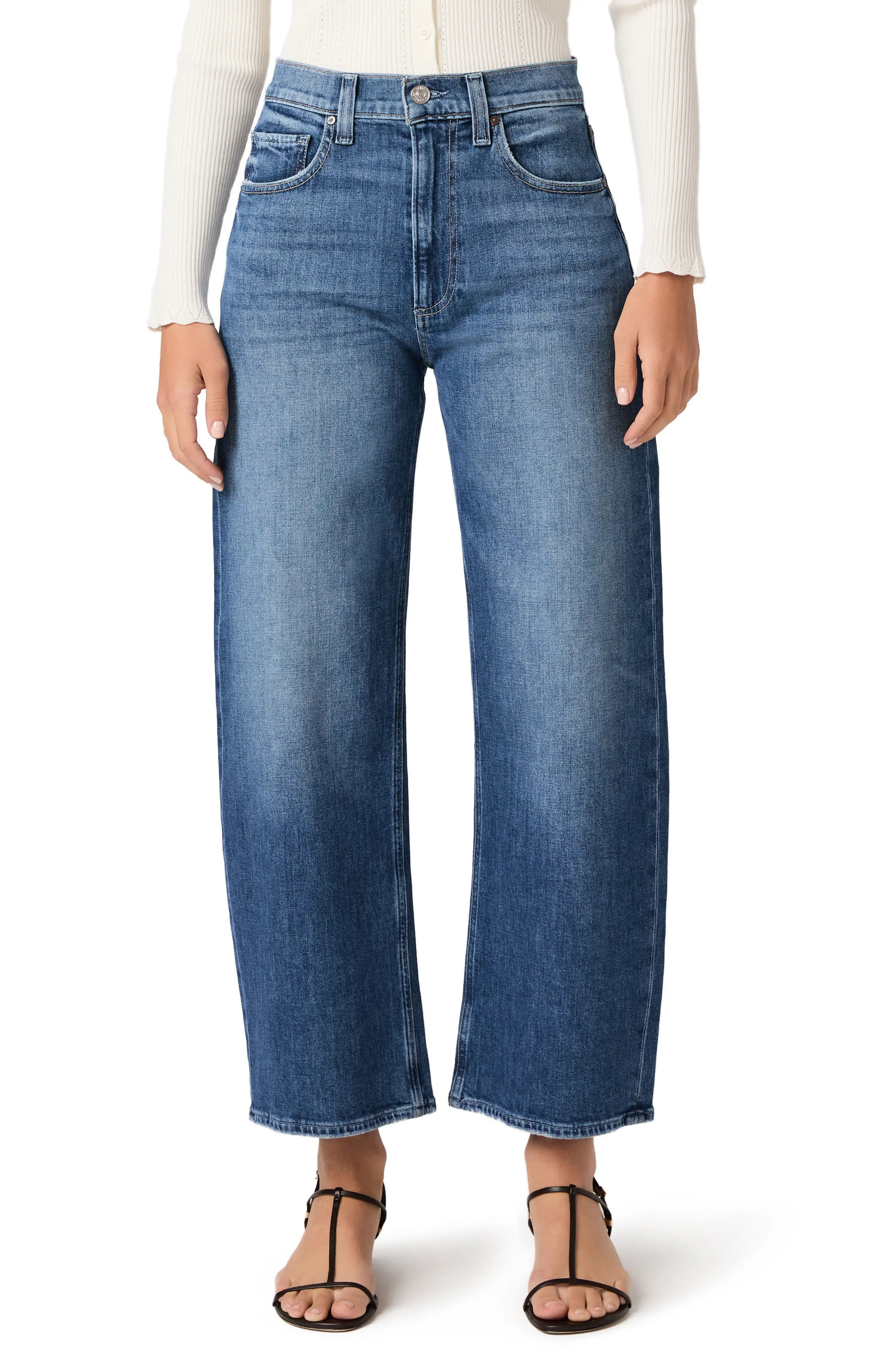 PAIGE Arellia High Waist Ankle Barrel Jeans (Women) | Nordstrom | Nordstrom