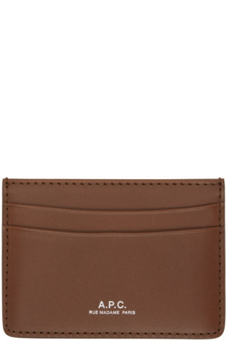 A.P.C. - Tan André Card Holder | SSENSE