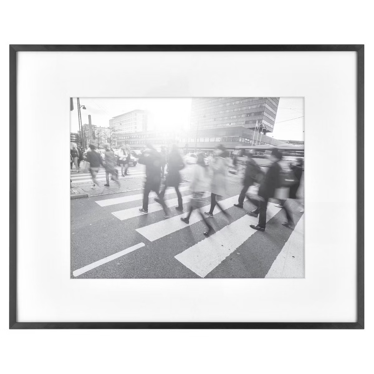 11.3"x14.4" Matted For 5" x 7" Thin Gallery Matted Wall Frame Black - Threshold™: Modern Alumin... | Target