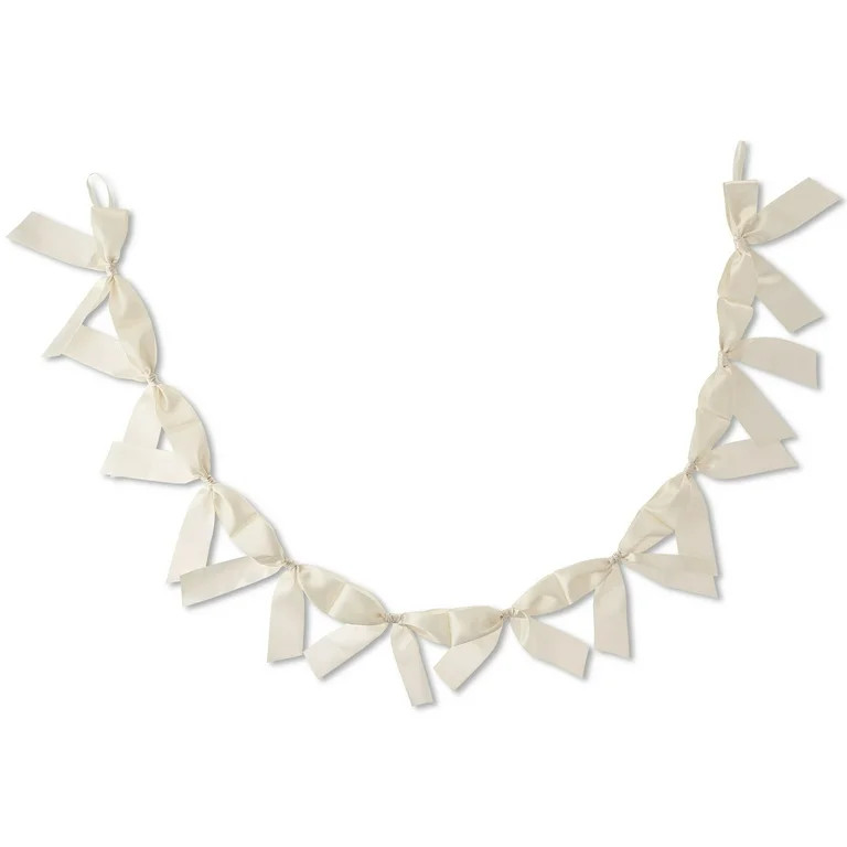 Satin Bow Garland, Cream, 6', Easter by Way To Celebrate | Walmart (US)