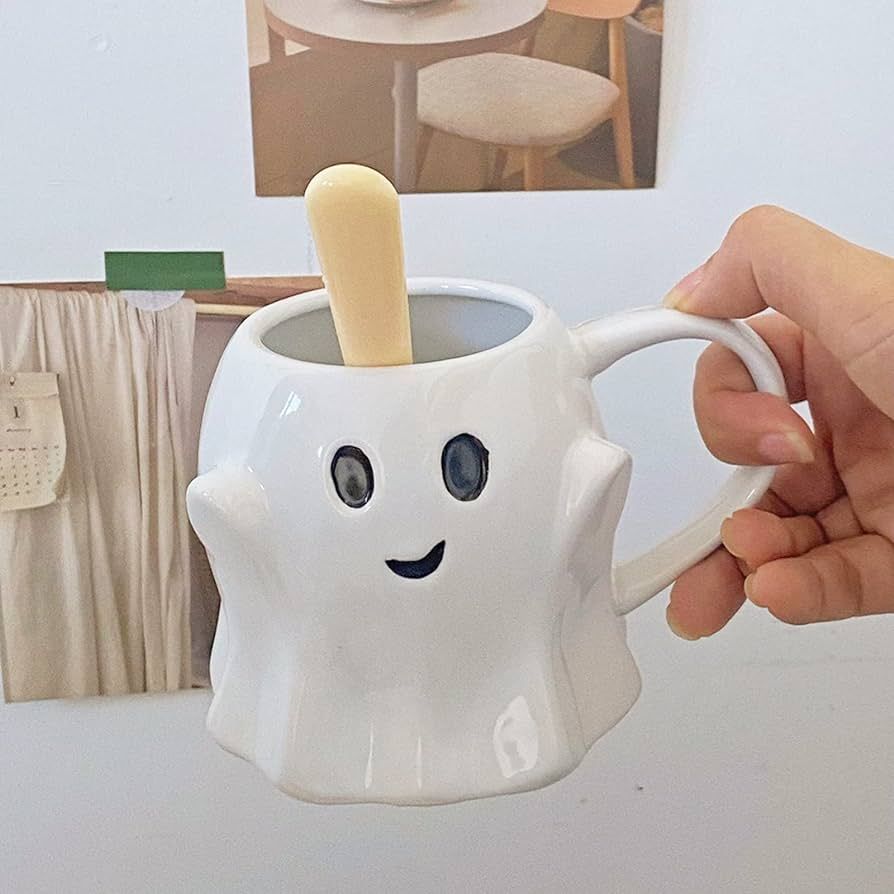 TOKZON Ghost Mug, Halloween Coffee Mug, Cute Ghost Coffee Mug, Ghost Halloween Ceramic Coffee Mug... | Amazon (US)