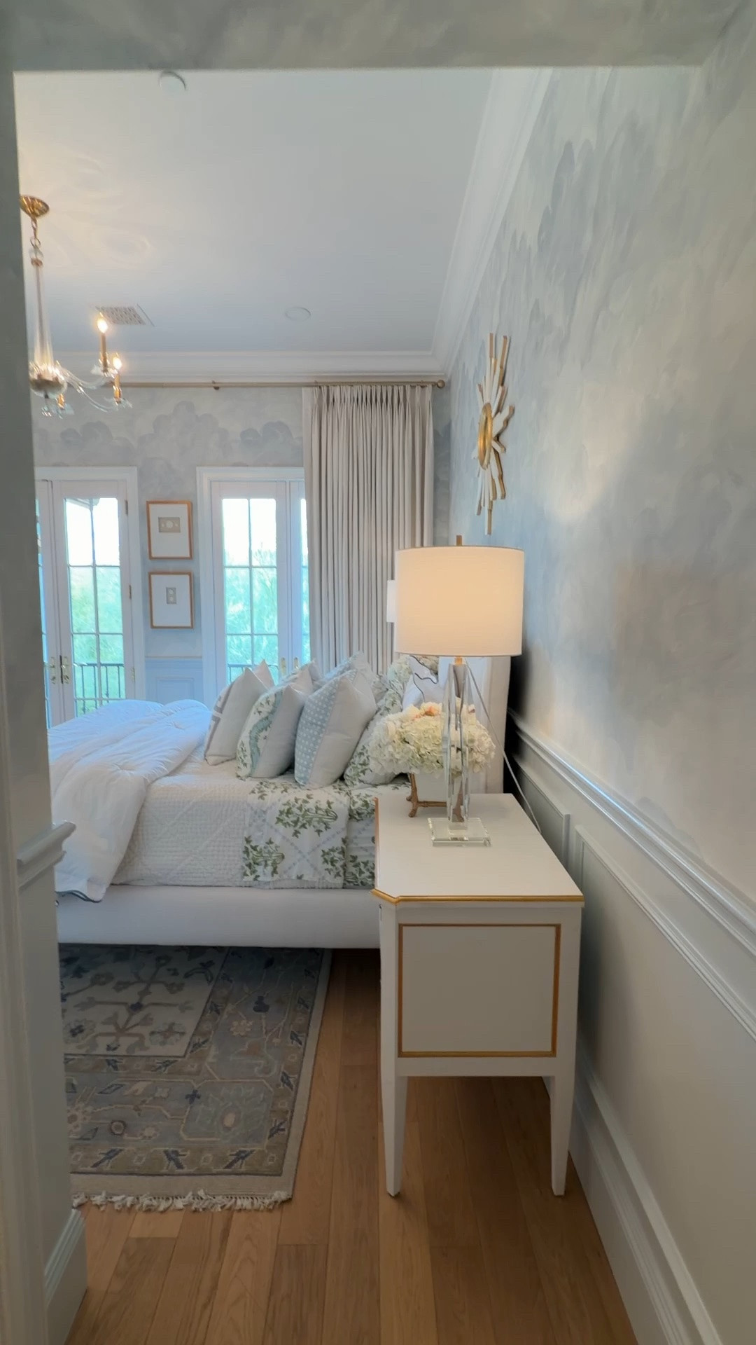 Details form our cloud guest bedroom. I love these green and blue sheets and cozy velvet quilt!

#LTKHome