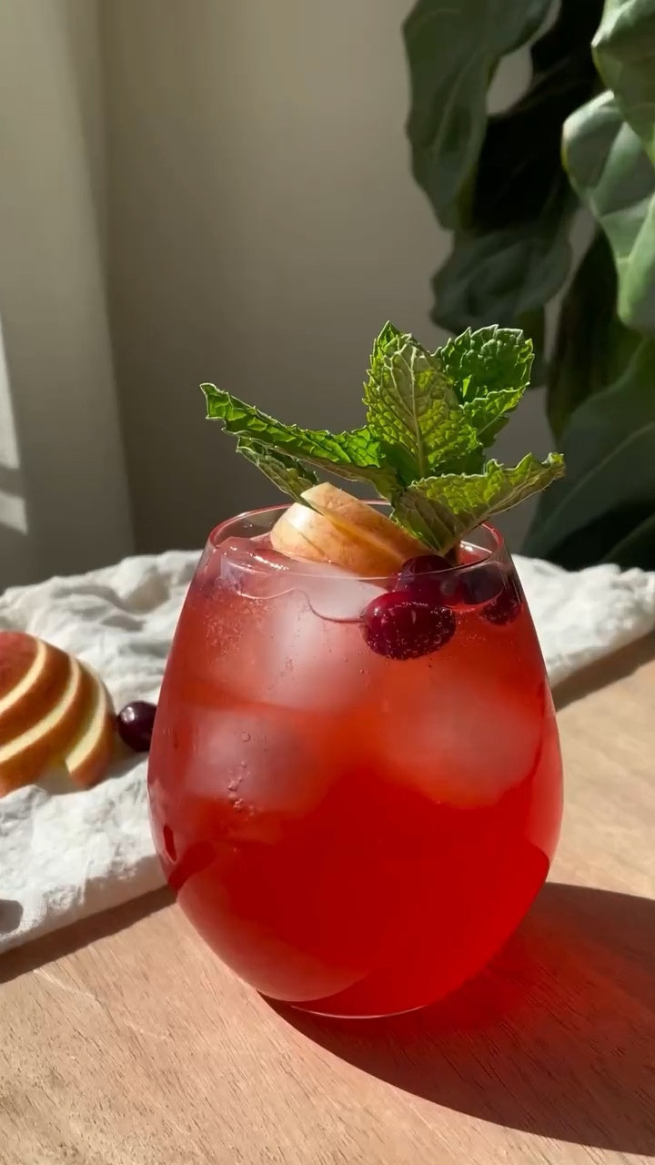 Holiday Mocktails continue with my Apple Cranberry Ginger Splash!

I know the name is quite the mouthful, but OH MY GOSH it’s so good! It has all the holiday spice and can we talk about the color for a minute! 😍✨

Ingredients (serves 1)
• 2 oz cranberry simple syrup
• 1 oz apple cider
• 1/2 lime - juiced
• 1 can Q Mixers ginger beer
• Garnish: fresh mint, cranberries, apple slices

Batch (serves 6-8)
• 1 ¾ cups cranberry simple syrup
• 1 cup apple cider
• 1/2 cup lime juice (juice of 3–4 limes)
• 7 cups ginger beer

Add ice, cranberry simple syrup, apple cider, lime juice, and ginger beer to a copper mug or glass of choice. Mix and garnish with fresh mint, apples, and cranberries.

#mocktailgirlie #mocktailrecipe #holidaymocktail #batchmocktail #thanksgiving

#LTKHoliday #LTKHome #LTKSeasonal