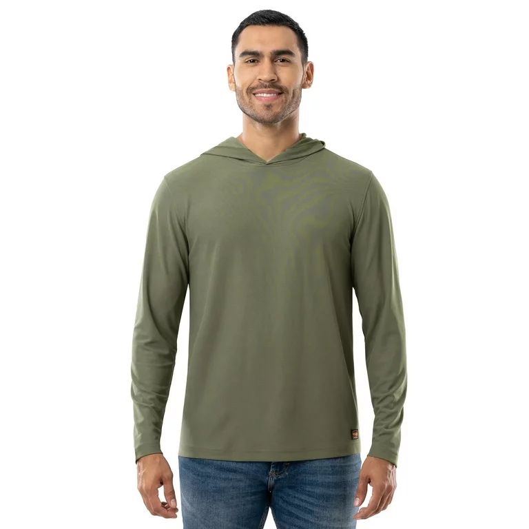 Wrangler Workwear Men's Long Sleeve Sun Protection Hoodie, Size S-3XL (Men's & Big Men's) | Walmart (US)