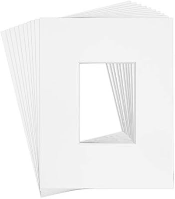 10 11x14 8-ply White Picture Mats for 5x7 Photo Picture | Amazon (US)