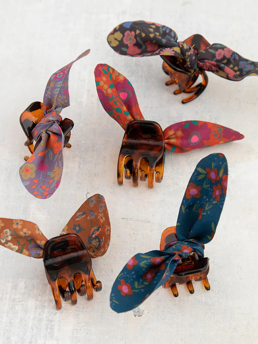 Mini Hair Claw Clips, Set of 5 - Multicolored | Natural Life