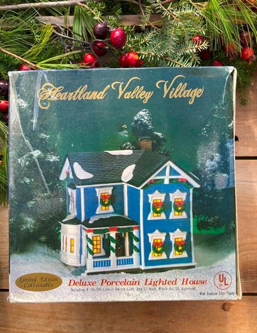 Vintage Christmas Heartland Valley Village Blue House Shop NOS Original Packaging 1990s Christmas... | Etsy (US)