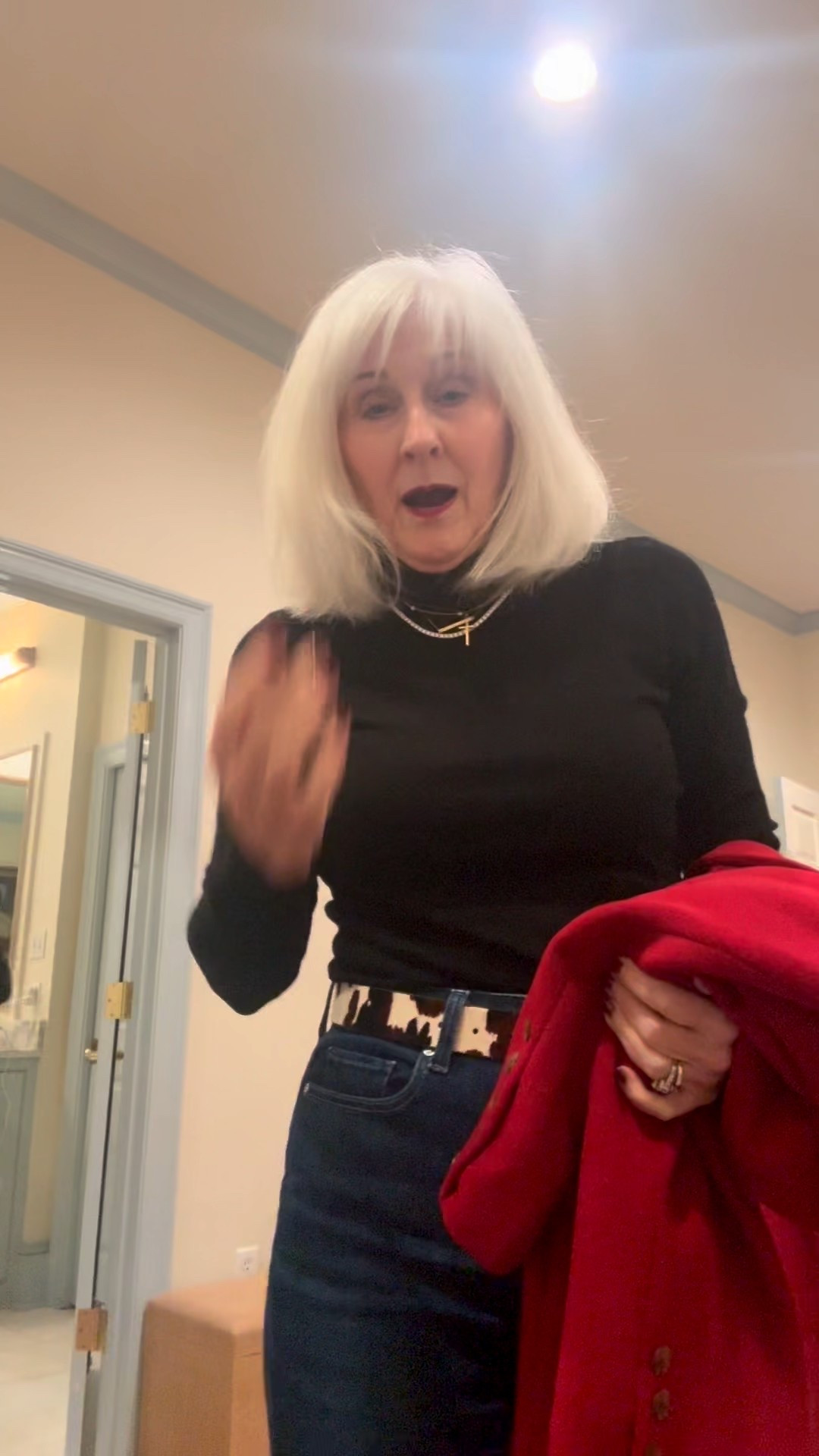 Going out to dinner to meet our friend on a rainy cold Friday night  

#LTKSeasonal #LTKHoliday #LTKMidsize