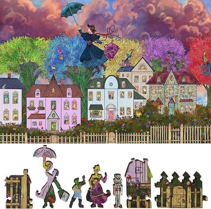 Wooden Puzzle for Adults - Uniquely Shaped Pieces - Made in The USA by FoxSmartBox - 414 Pieces -... | Amazon (US)