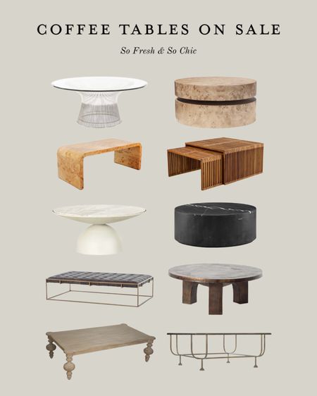 Stylish coffee tables on sale!
-
Statement coffee table - burl wood waterfall coffee table - round black marble coffee table - white marble pedestal coffee table - round coffee table a rectangle coffee table - wood coffee table - metal and glass coffee table #coffeetables #livingroomdecor #burlwood - slatted wood nesting rectangle coffee tables - glass top coffee table 

#LTKsalealert #LTKhome