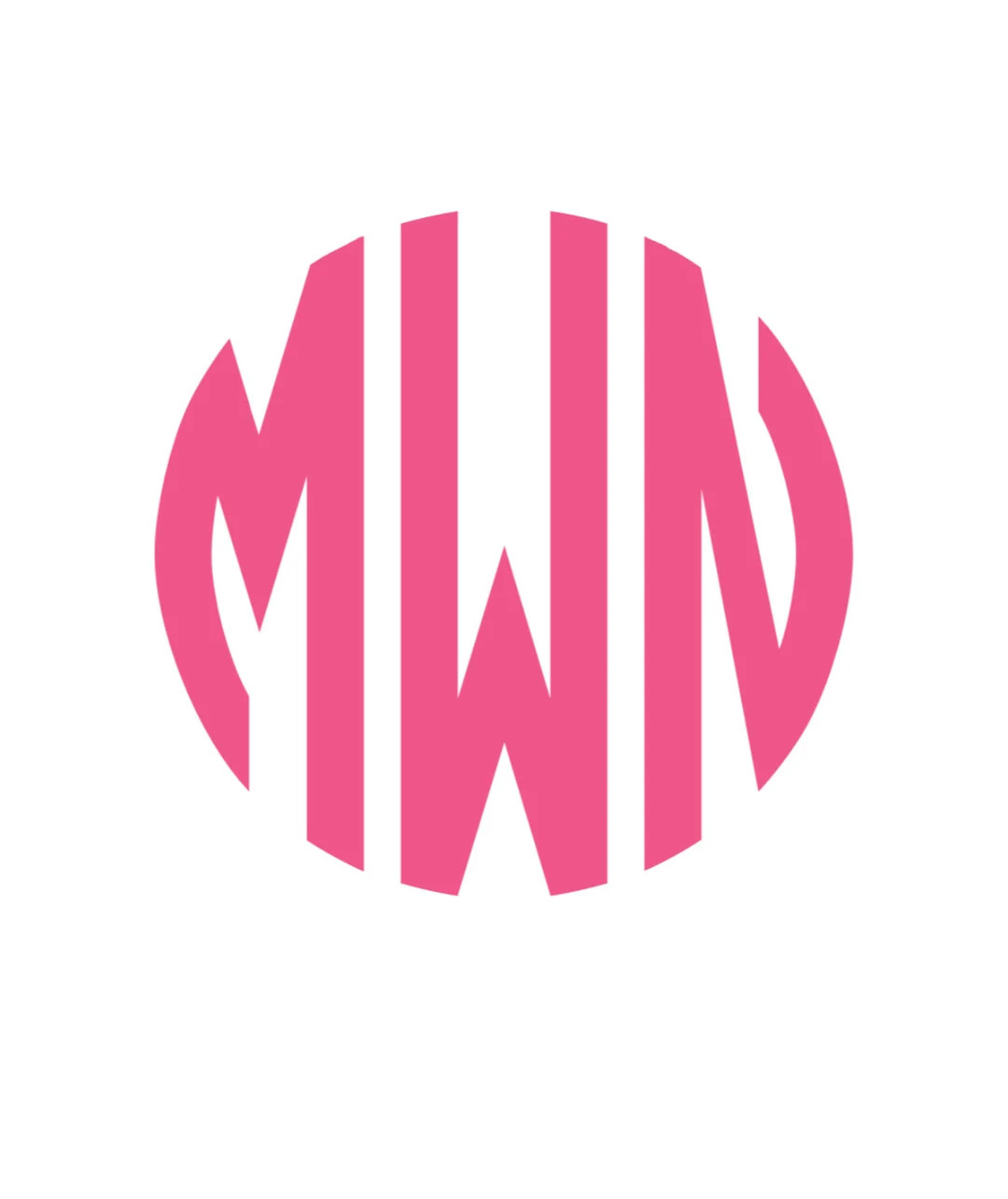 Vinyl Circle Monogram Decal | Etsy (US)