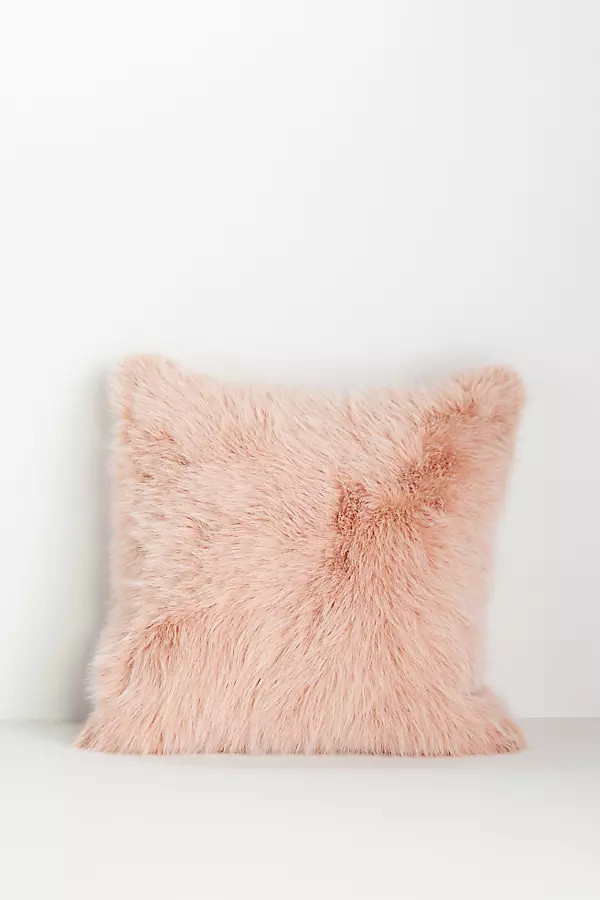 Chloe Tipped Faux-Fur Pillow | Anthropologie (US)