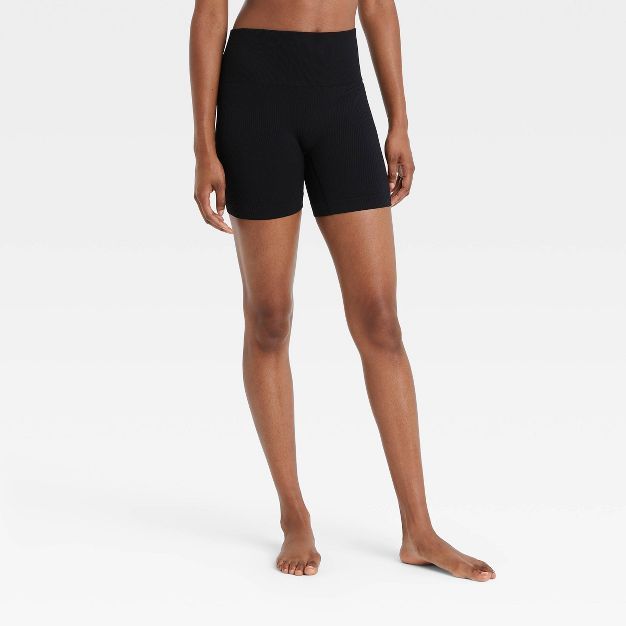 Women's Seamless Ribbed Bike Shorts - Colsie™ | Target