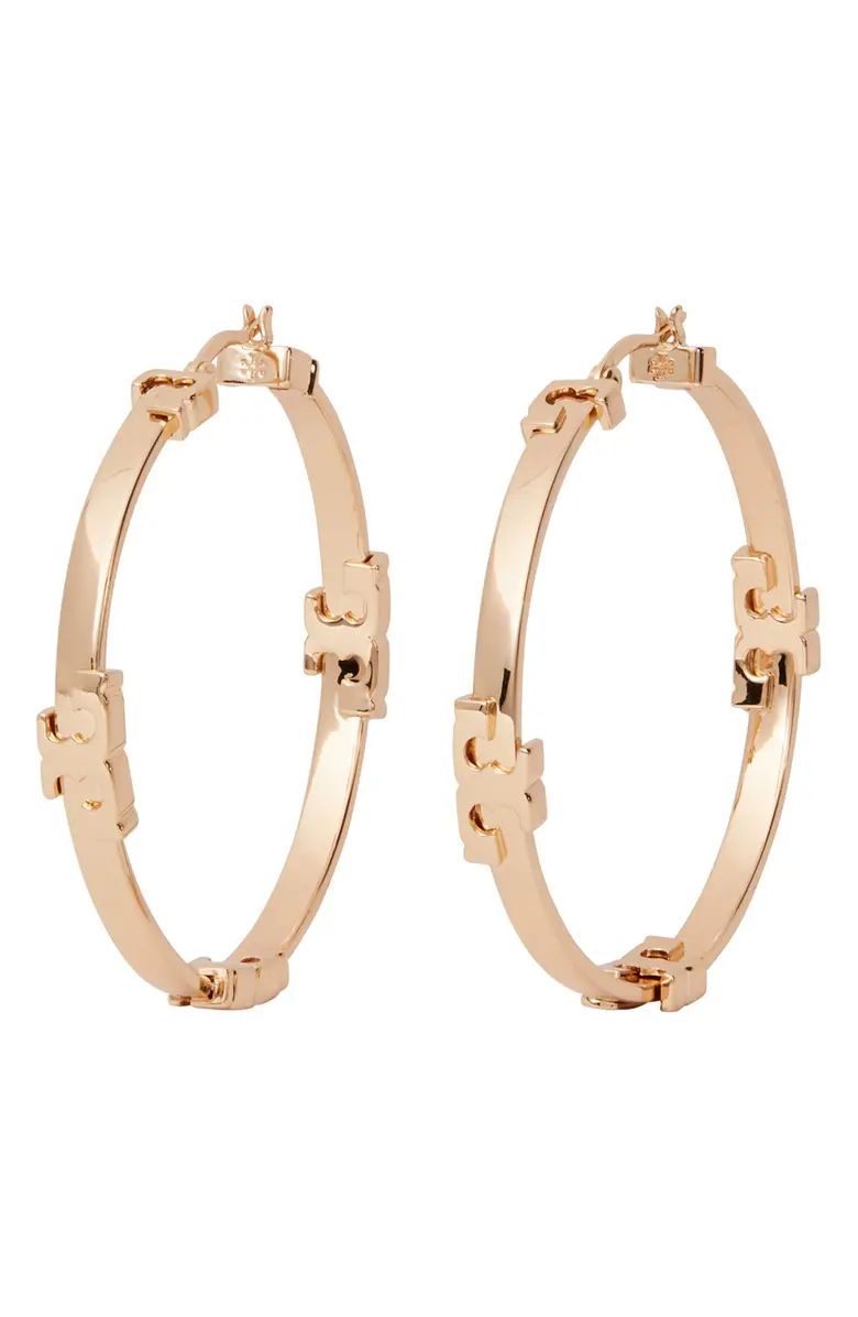 Tory Burch Serif T Hoop Earrings | Nordstrom | Nordstrom