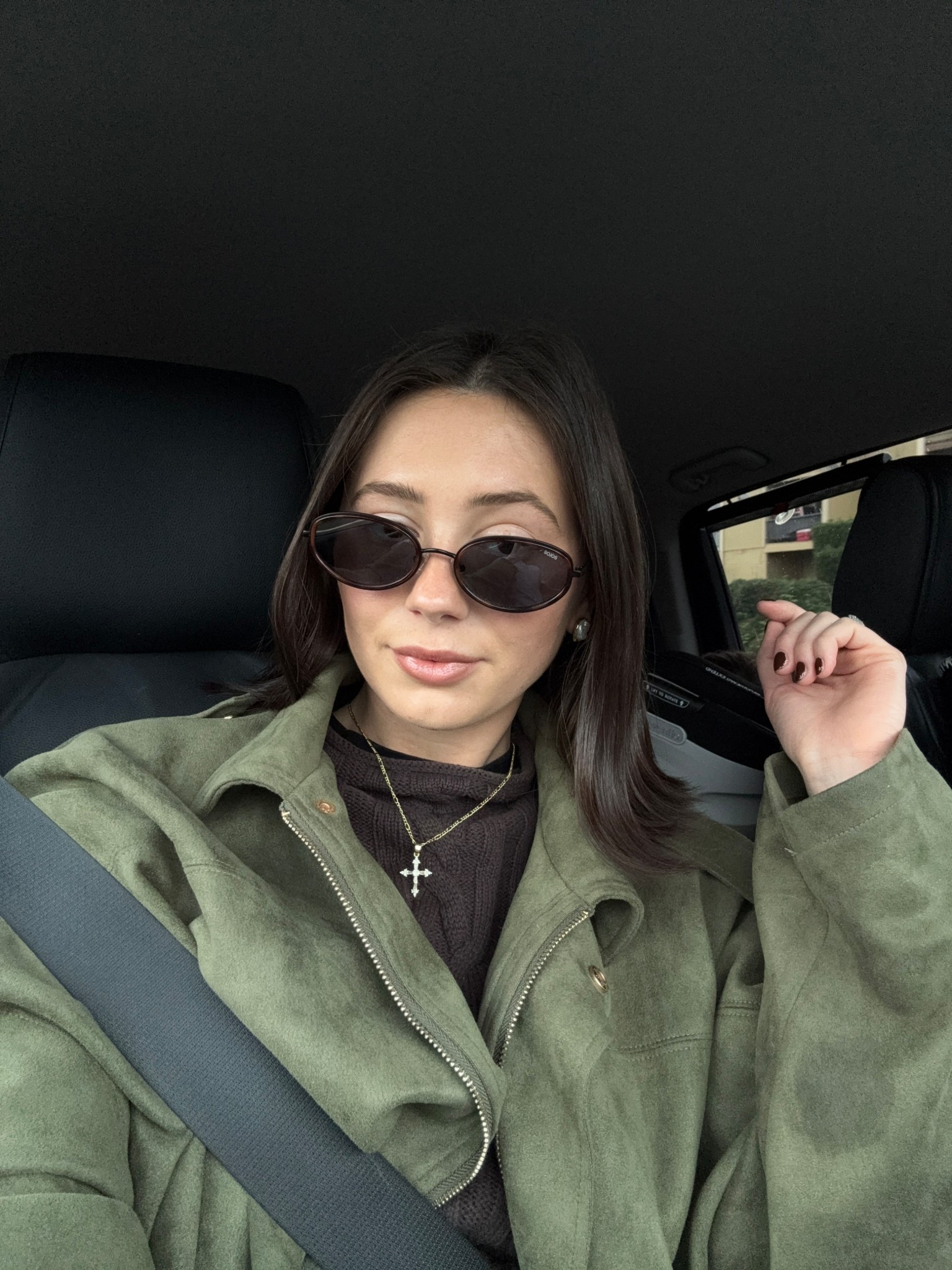 My new favorite sunglasses and lip combo. Also linking my jacket - I’m wearing it on repeat! NYX lip liner in shade nude truffle! 

#LTKootd #LTKBeauty