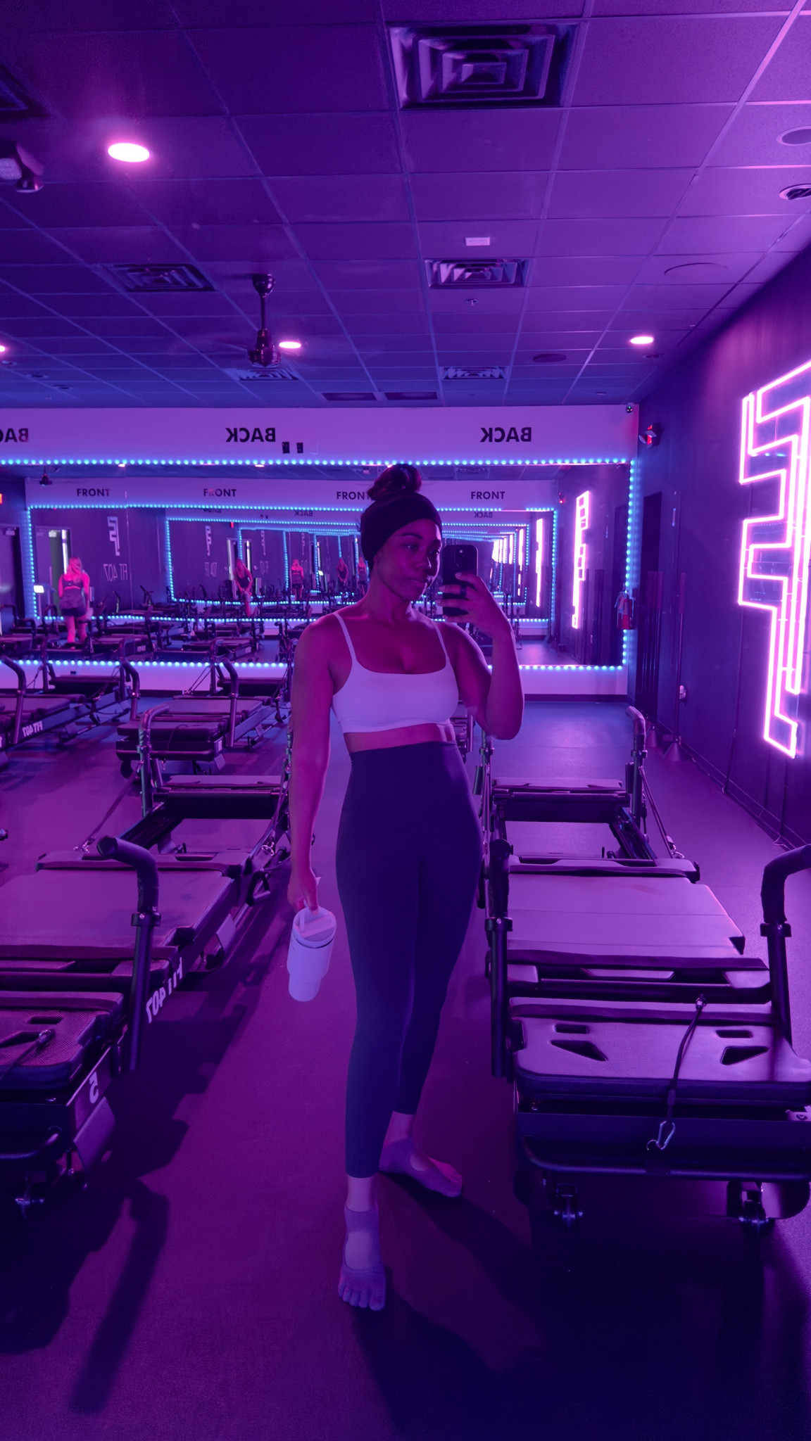 Yesterday at Pilates! Wearing a new bra I just got in from Amazon. The material is so soft. Reminds me of aerie and reviews say it’s a lulu look for less. 

#LTKActive #LTKFindsUnder50