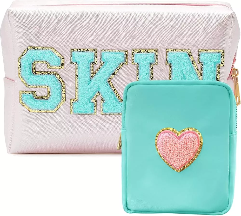 Preppy Patch Makeup Bag, Chenille … curated on LTK