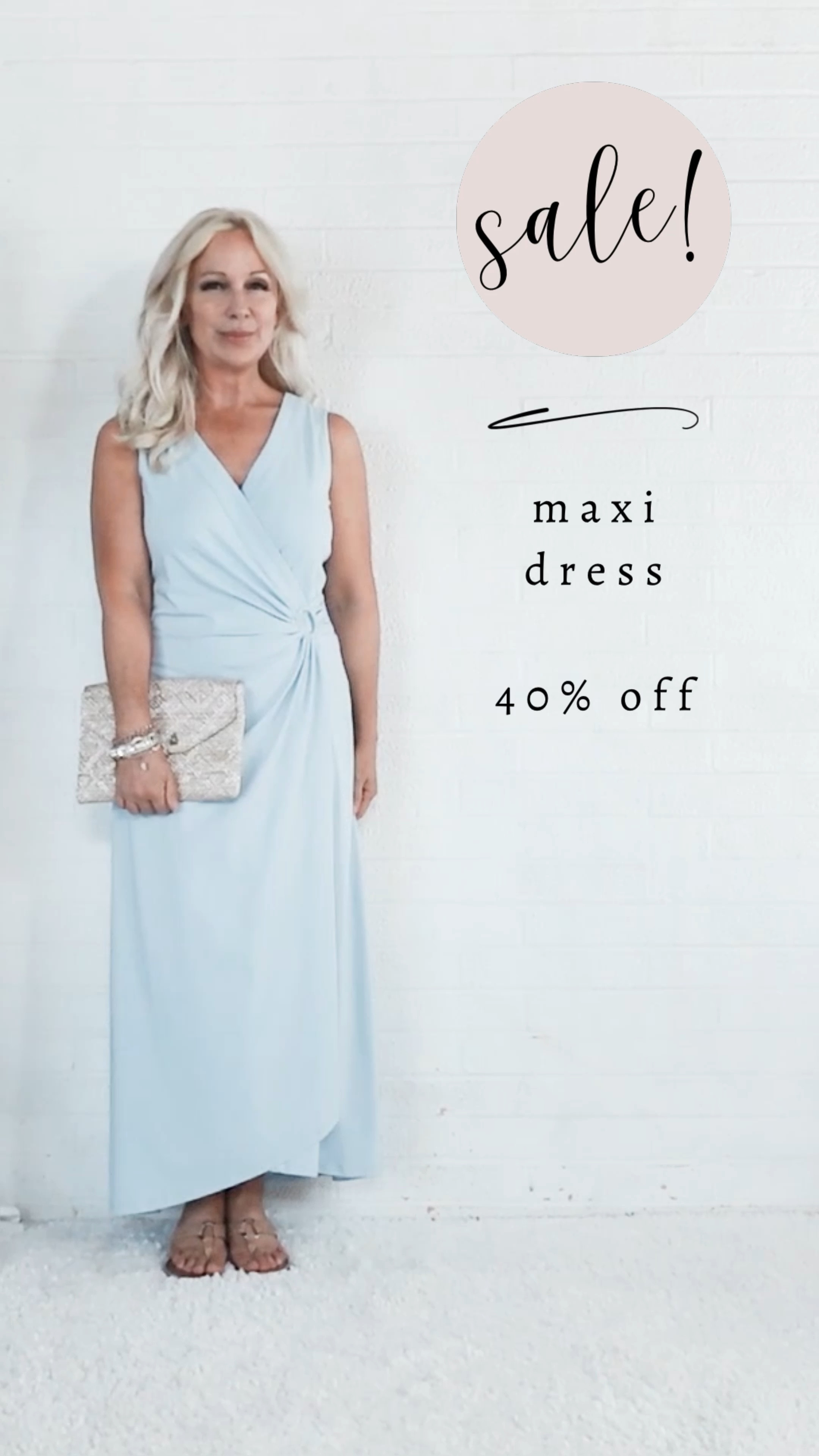 Lands End baby blue maxi dress is so beautiful AND comfortable. Great summer dress for wedding guest dress or cocktail party dress this summer.

#LTKWedding #LTKVideo #LTKSaleAlert