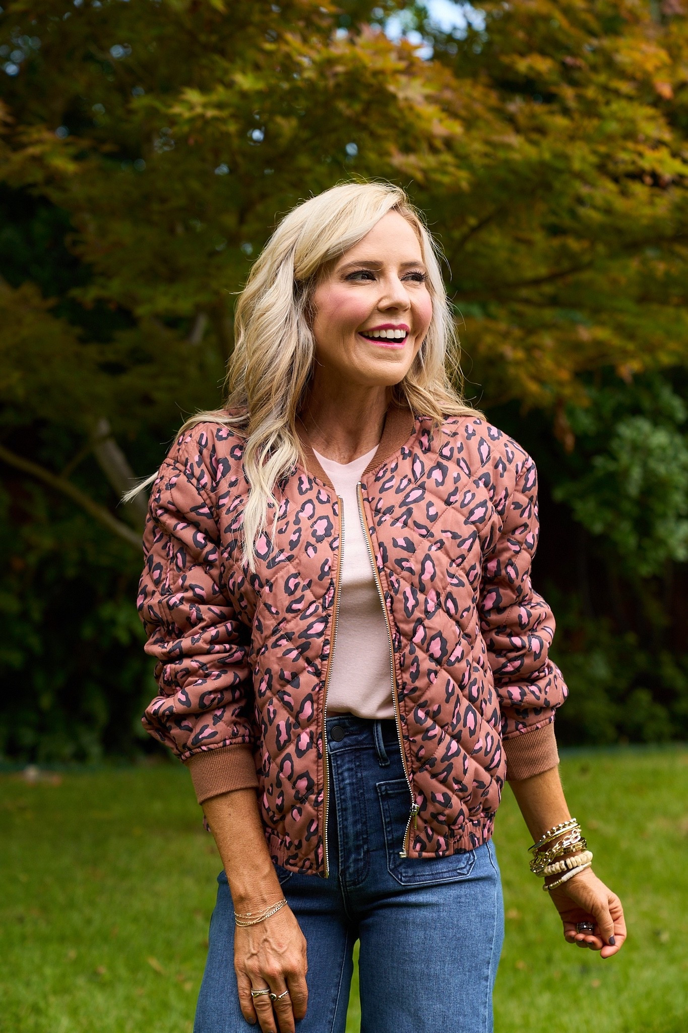 the quilted jacket of your layering dreams = this leopard lightweight cuteness is what fall was waiting for! wearing XS/runs TTS • 

#LTKOver40 #LTKStyleTip #LTKSeasonal