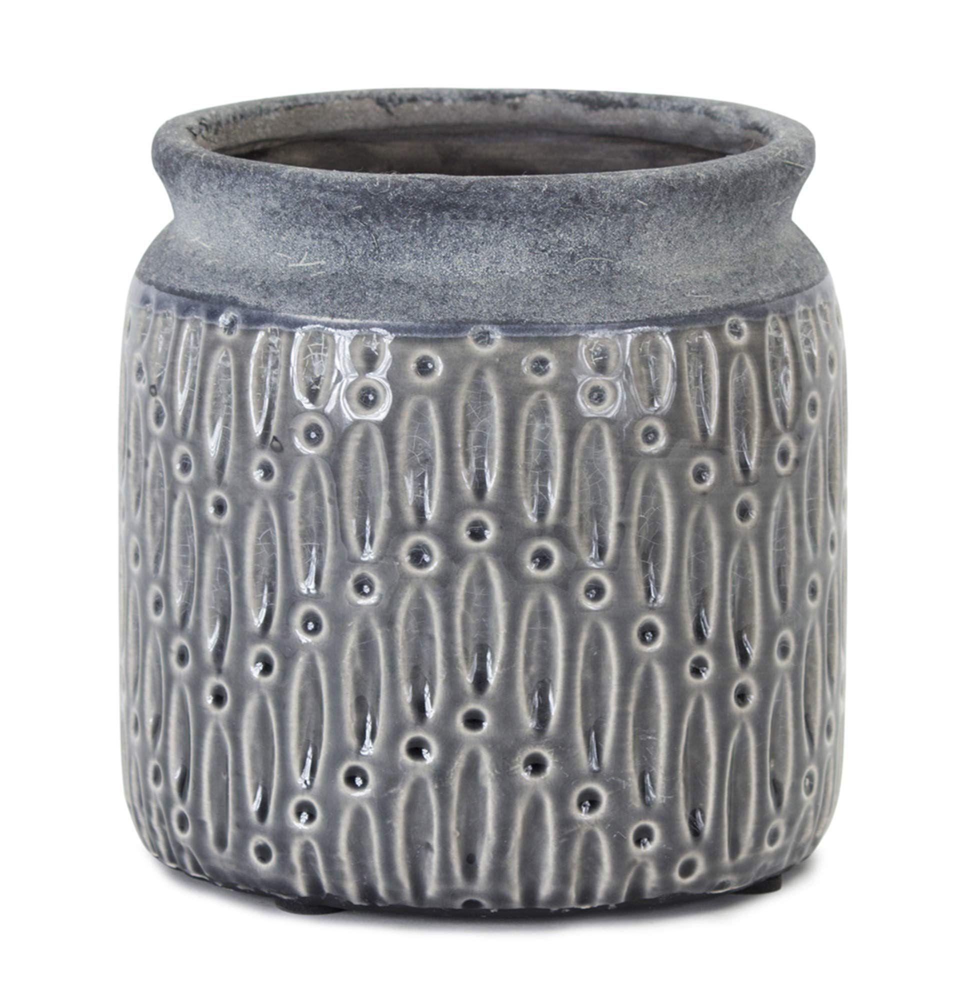 Melrose 78356 Round Flower Pot, 8 inch High, Terra Cotta, Grey, Blue | Amazon (US)