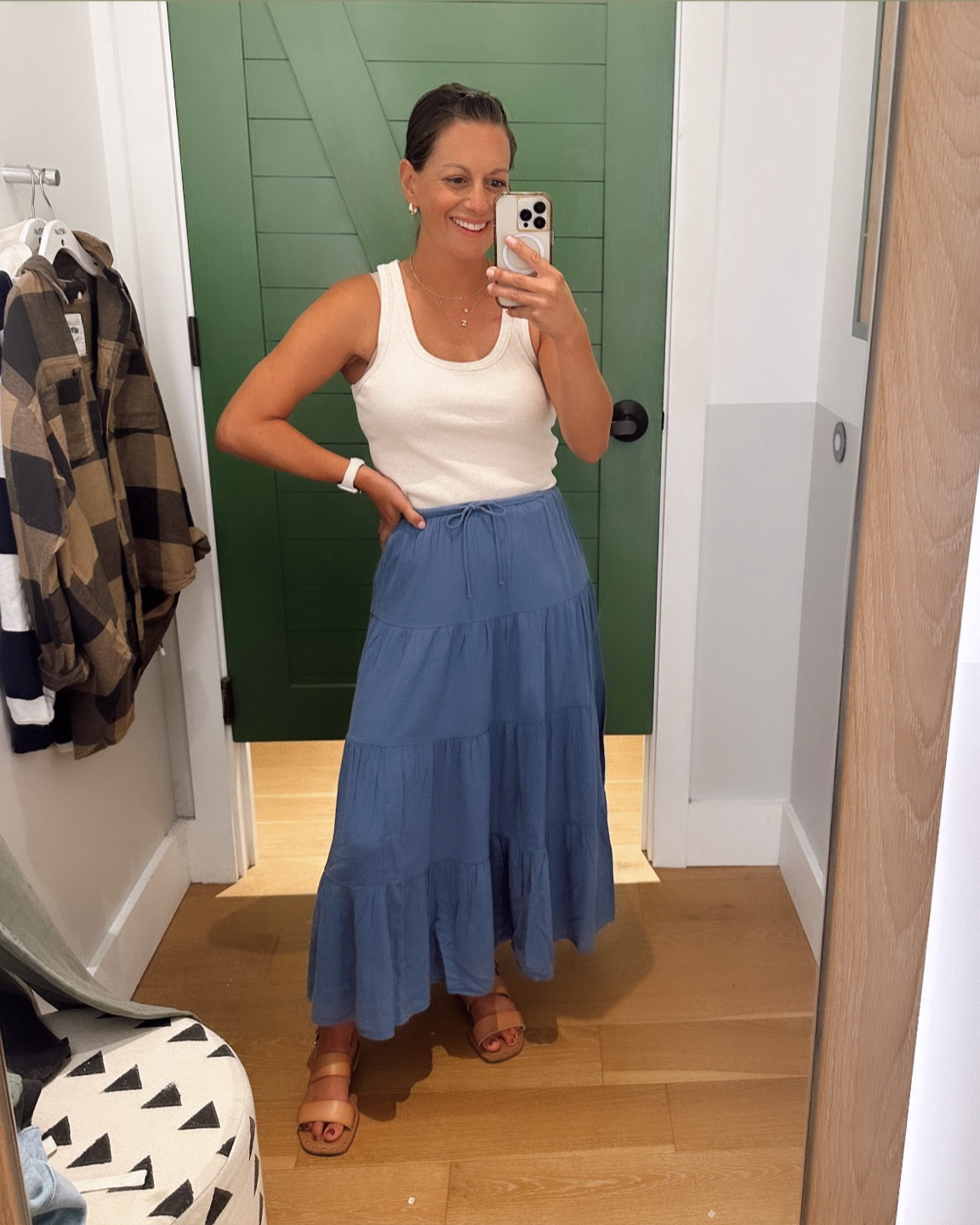 Aerie new arrival! Maxi skirt runs true to size to big - I’m in the xs. Tank runs true to size.

#LTKFindsUnder50 #LTKOver40 #LTKSaleAlert