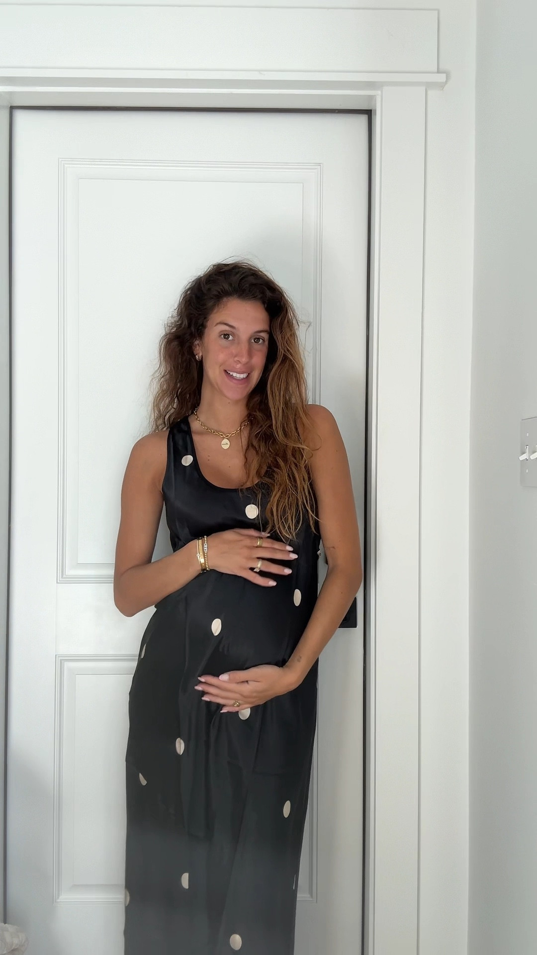 bump friendly wedding guest dress💍 so chic and comfortable! I stayed true to size and there’s tons of room to grow (wearing US 4, height 5’6) 

bump fashion, pregnancy wedding guest look, wedding guest dress, summer wedding look, spring wedding outfit, wedding guest gown, silk maxi dress, polka dots, mom to be, first time mom, cute maternity outfit 

#LTKBump #LTKWatchNow #LTKWedding