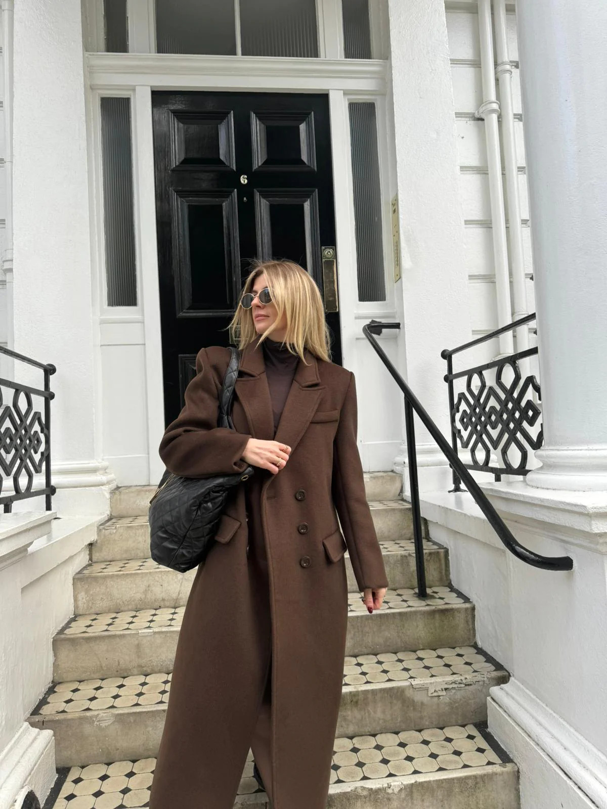 Brown Wool Straight Trench Coat | DE SAVARY LONDON