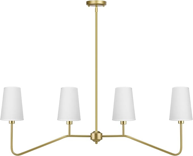 4-Light Kitchen Island Lighting, Industrial Linear Chandelier, Kitchen Island Light Fixtures, Far... | Amazon (US)