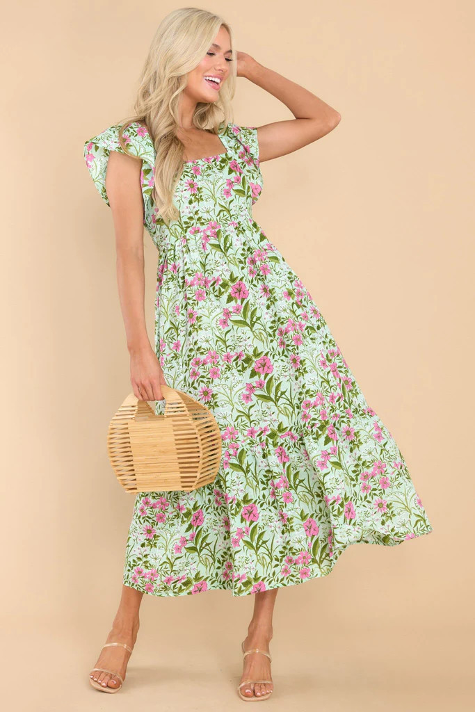 Brooke Bouquet Toss Honeydew Dress | Red Dress 