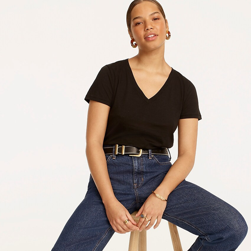 New vintage cotton V-neck T-shirt | J. Crew US