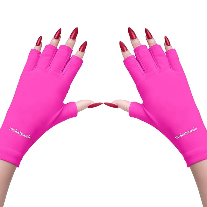 MelodySusie Glove for Gel Nail Lamp, Professional Protection Gloves for Manicures, Nail Art Skin ... | Amazon (US)