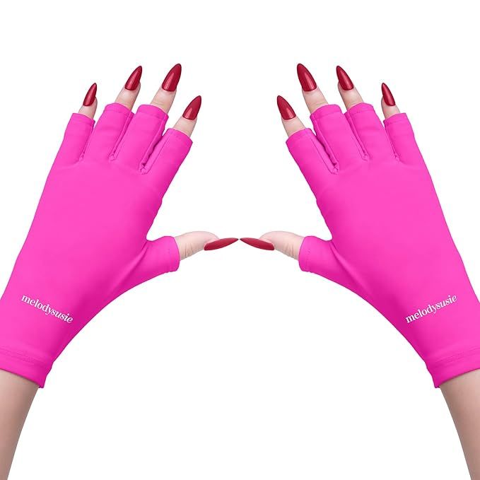 MelodySusie Glove for Gel Nail Lamp, Professional Protection Gloves for Manicures, Nail Art Skin ... | Amazon (US)