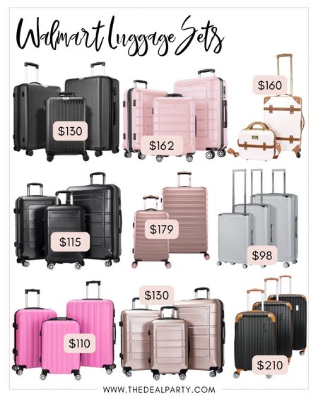 Walmart Luggage | Walmart Luggage Sets | Walmart Luggage Pieces | Hard Shelled Suitcases 

#LTKtravel #LTKSeasonal